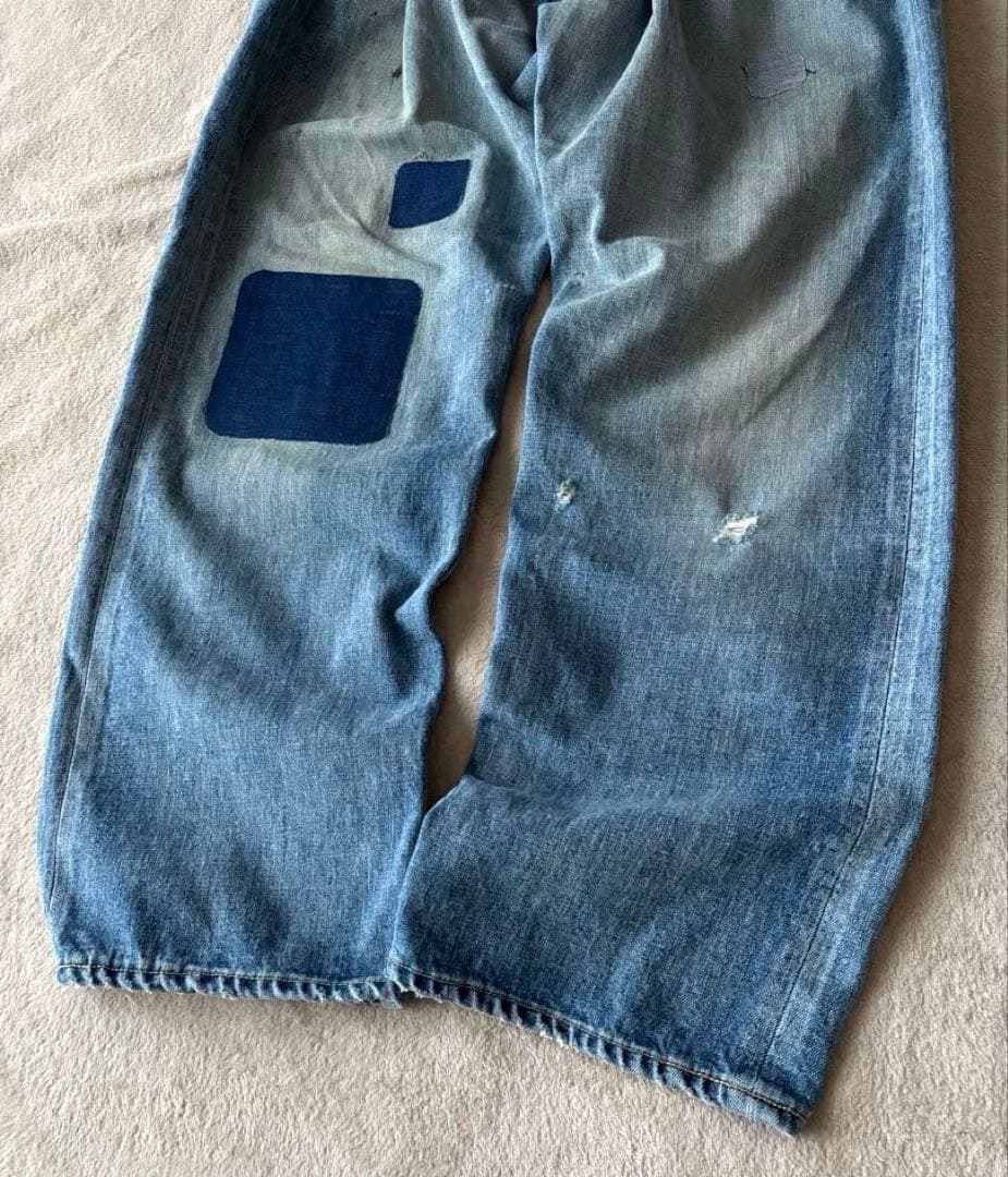 glamb グラム　Mess denim メスデニム　ヴィンテージ加工　赤耳