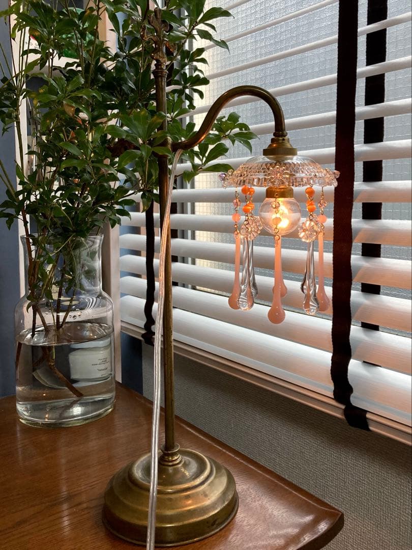 シャンデリア　オパールセント　フランス　アンティーク　1920年