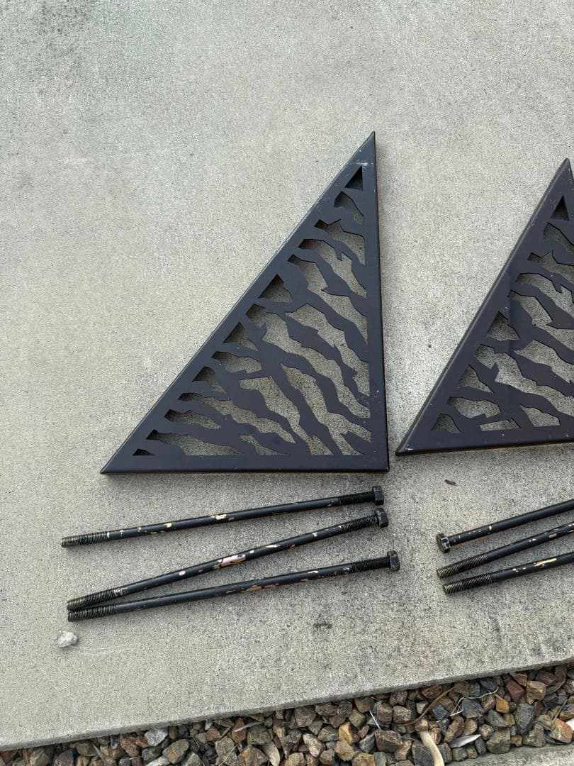 サンゾクマウンテンデルタス風　虎柄天板3セットアイアンテーブル五徳