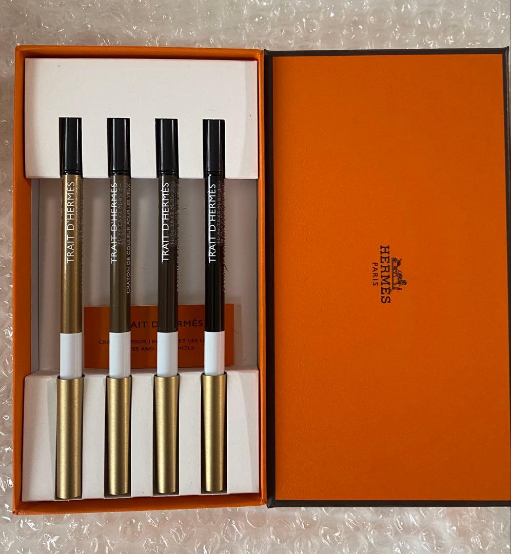 エルメス　アイカラーペンシル　4本セット　アイライン　ブラウン　ノワール　黒