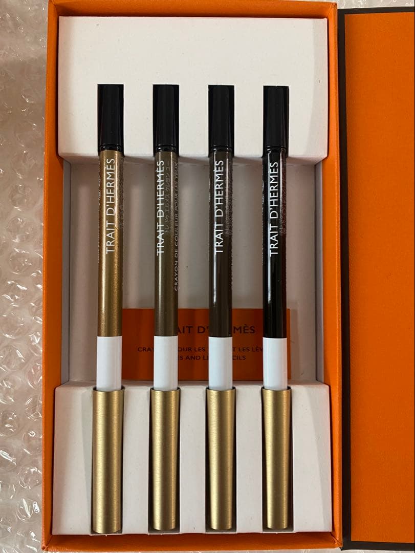 エルメス　アイカラーペンシル　4本セット　アイライン　ブラウン　ノワール　黒