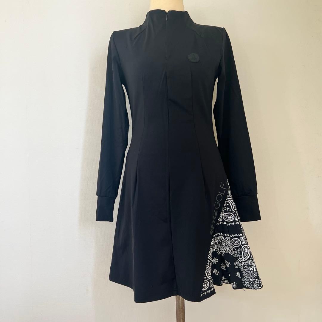 FR2GOLF ペイズリー柄ワンピース　ストレッチ　バックロゴ　S 完売品