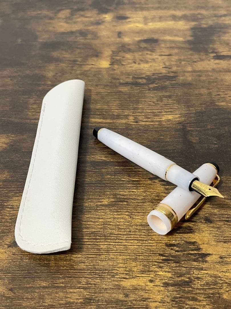 試筆のみ　四季織　雪椿　万年筆　MF セーラー　万年筆　コンバーター＆ケース付き