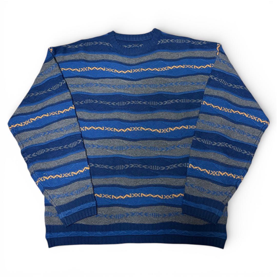 トップス BELVET 3D Effect striped knit