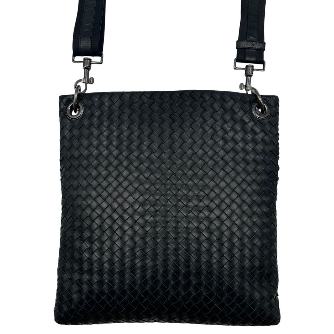 BOTTEGAVENETA ショルダーバッグ イントレチャート レザー 黒