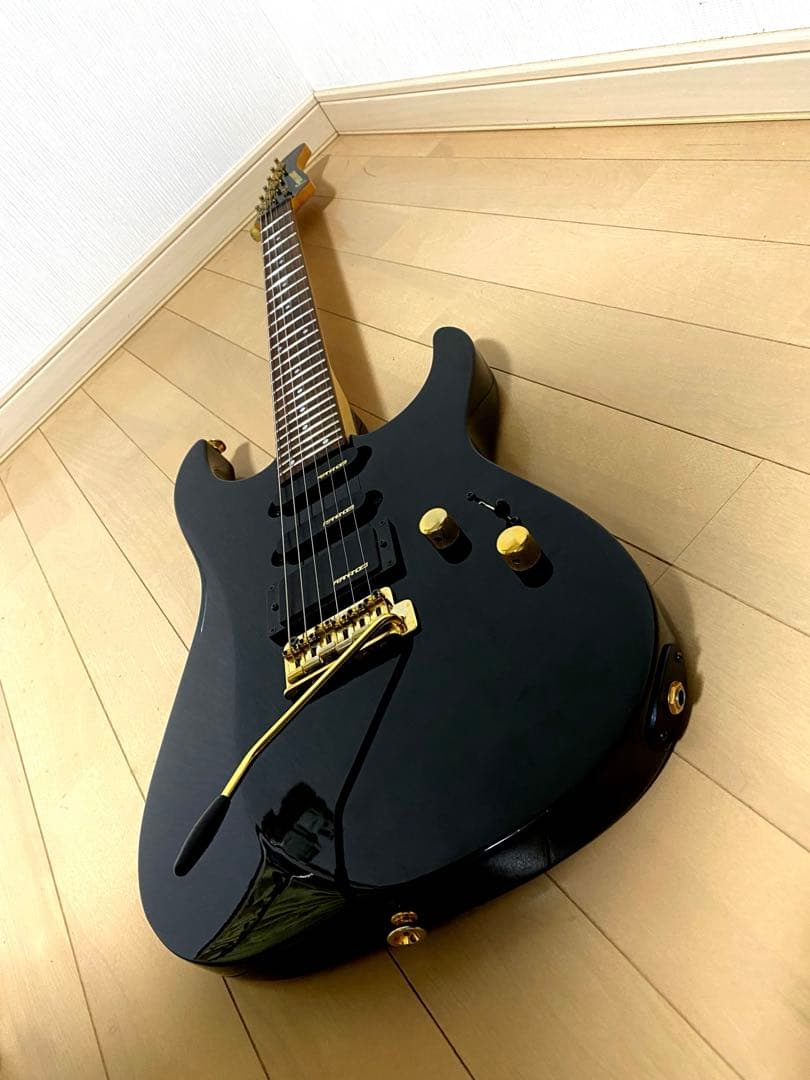 Fernandes フェルナンデス 黒xゴールドパーツ 美品 24フレット