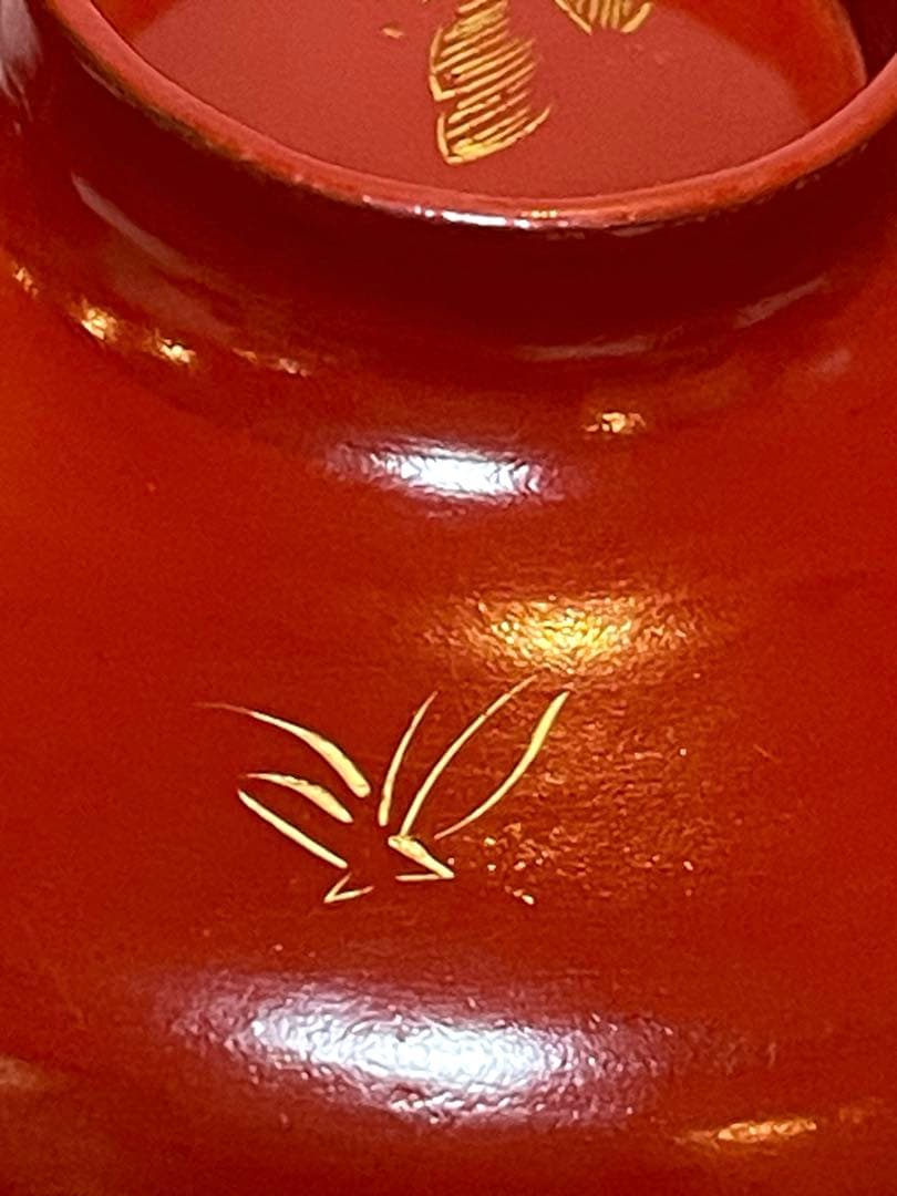 時代物 漆器 本珠 吸物椀 蓋付き 10客セット 木箱付 アンティーク171