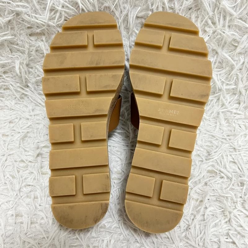 HERMES サンダル エズ30 厚底 ブラウン コルク 36