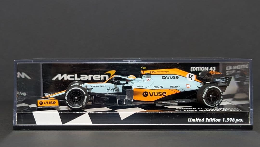 ミニチャンプス1/43 MCL35M ノリス 2021 モナコ Gulfカラー