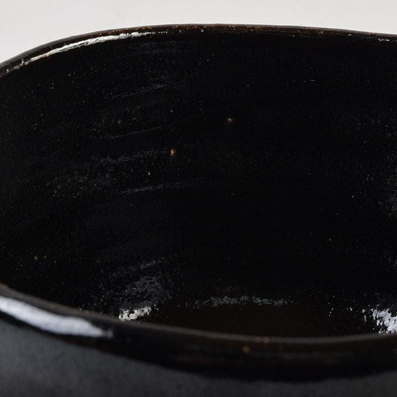 茶道具　楽吉左衛門　弘入作　黒楽茶碗　銘「瑞祥」　即中斎書付極め箱　DR9000