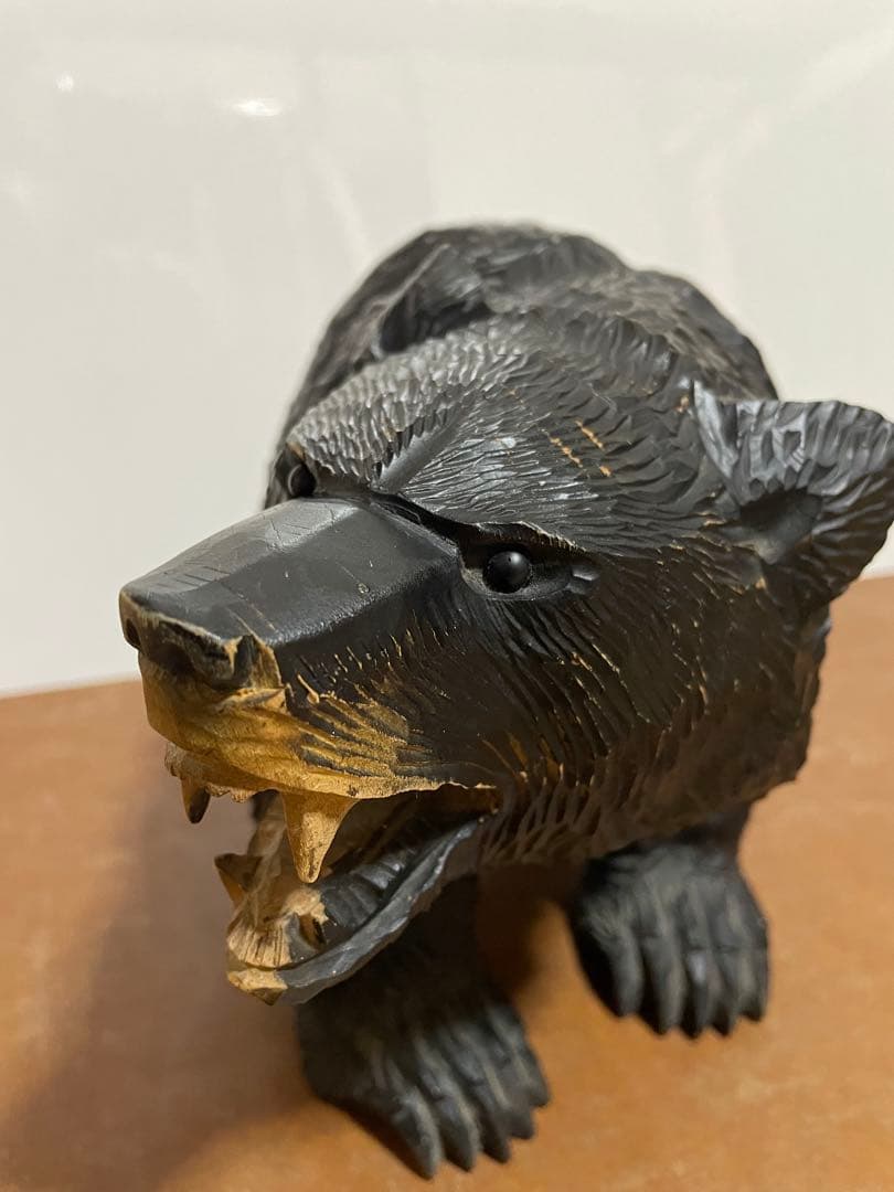 八雲町木彫り熊　木歩作　引間二郎　北海道民藝工芸品