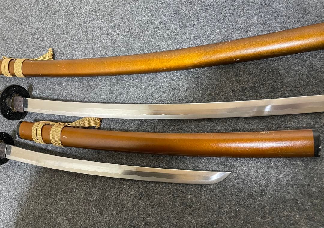 模造刀 2本セット 刀 刀剣 太刀 脇差 アンティーク （004）