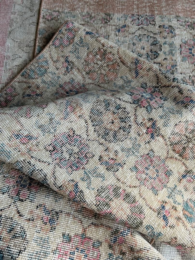 レア柄　flower ヴィンテージ トルコラグ　トルコラグ　69×192m