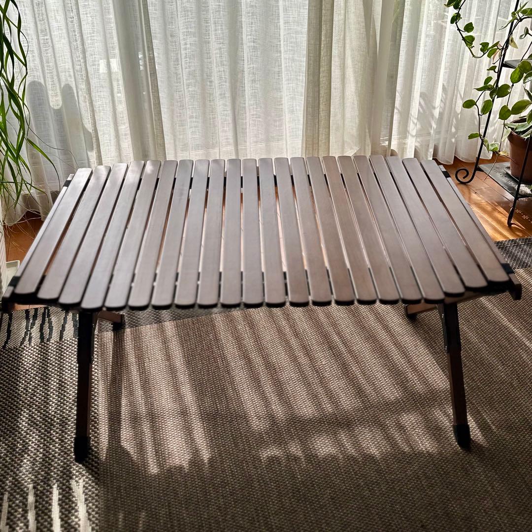 Mozambique(モザンビーク) ロールウッドテーブル 高さ調節可能