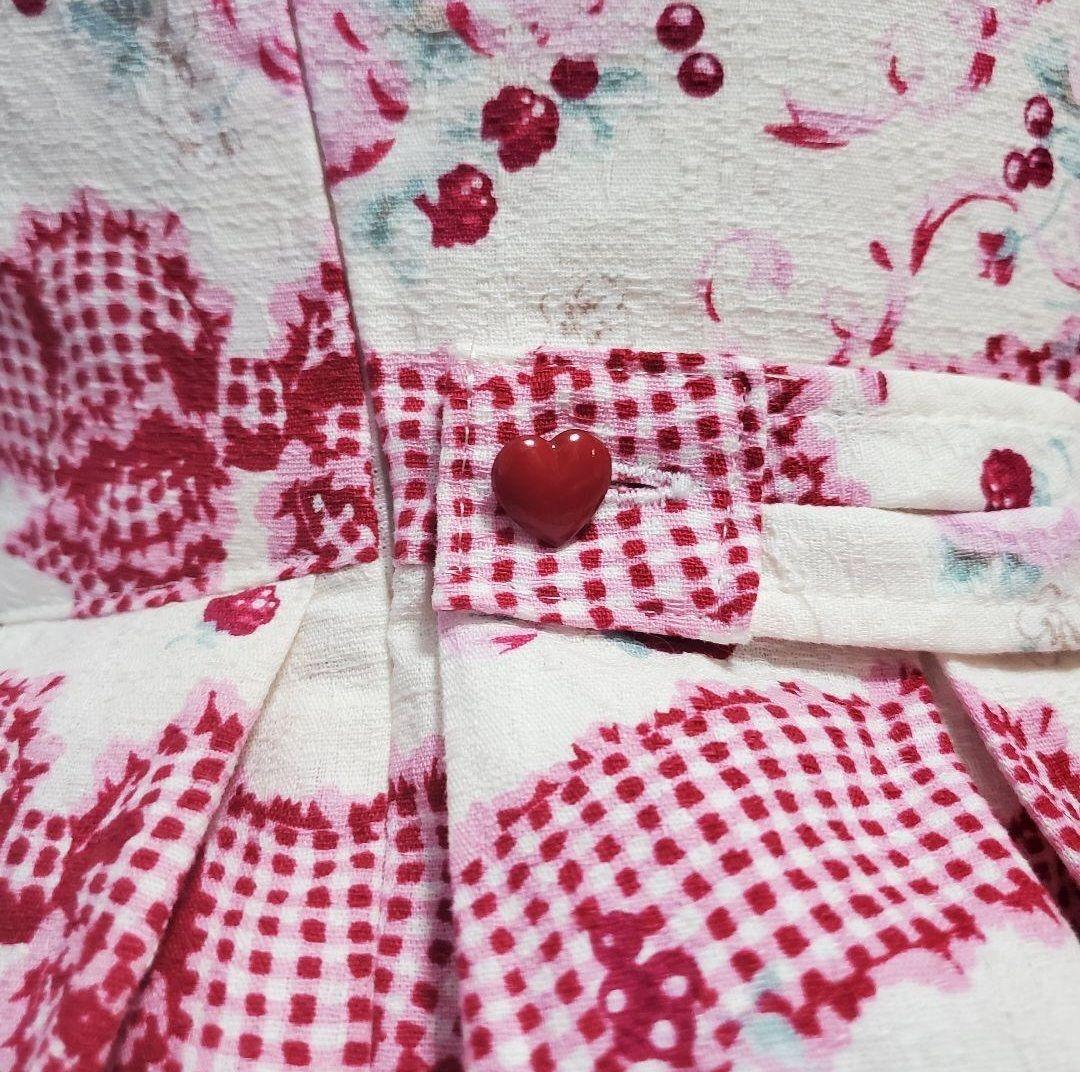 BABY, スウィートギンガムボーダーリボンリボンJSK KC セット オフ白