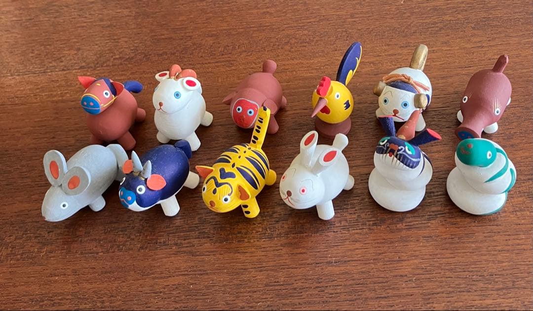 おぐら屋木彫り十二支(桐箱入)