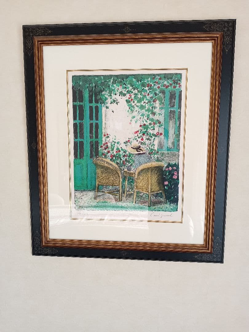 カシニョールのリトグラフ　“クライミングローズ”