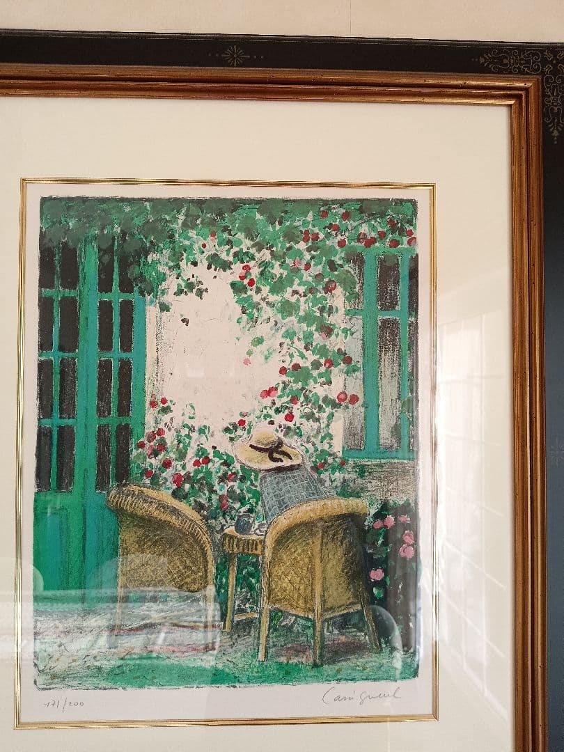 カシニョールのリトグラフ　“クライミングローズ”