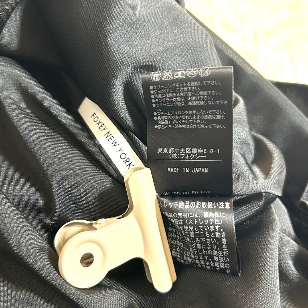 極美品✨春に◎定価6.7万 フォクシー ワンピース バロンドレス 38 黒