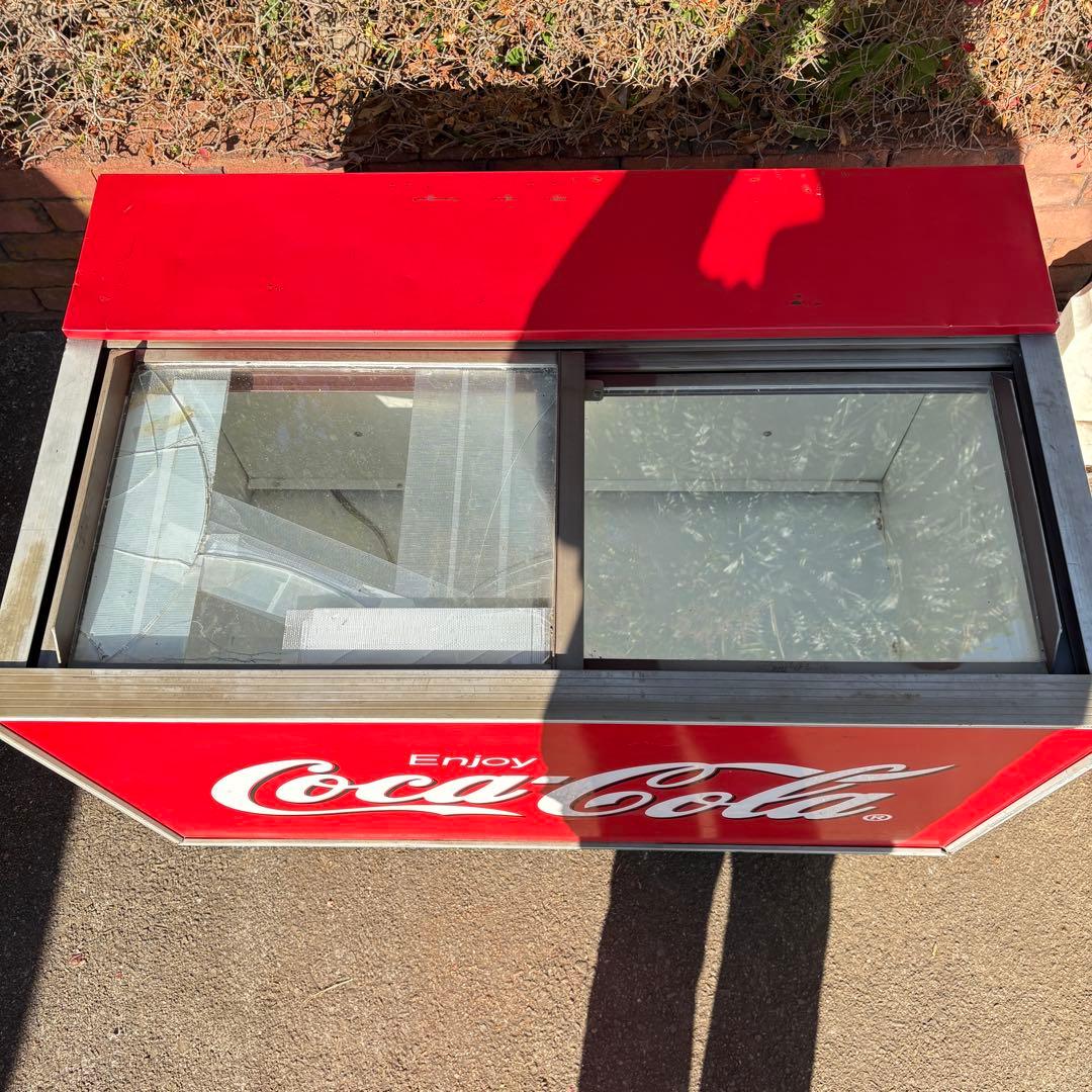 【三菱　激レア】コカ・コーラ 冷蔵ショーケース　オープンタイプクーラー　レトロ