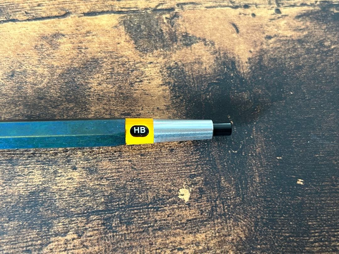 廣瀬鐵筆堂 カスタムPG5 シャープペンシル　真鍮六角漆焼付け/青　0.5mm