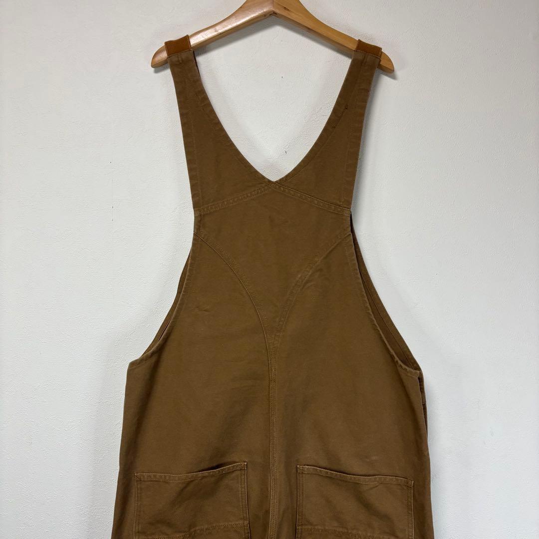 カーハート ダック オーバーオール ワーク ペインター パンツ ブラウン ロゴ