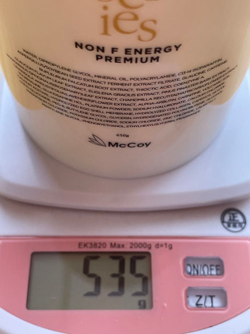 McCoy NON F ENERGY PREMIUM◆ノンエフ ボディクリーム