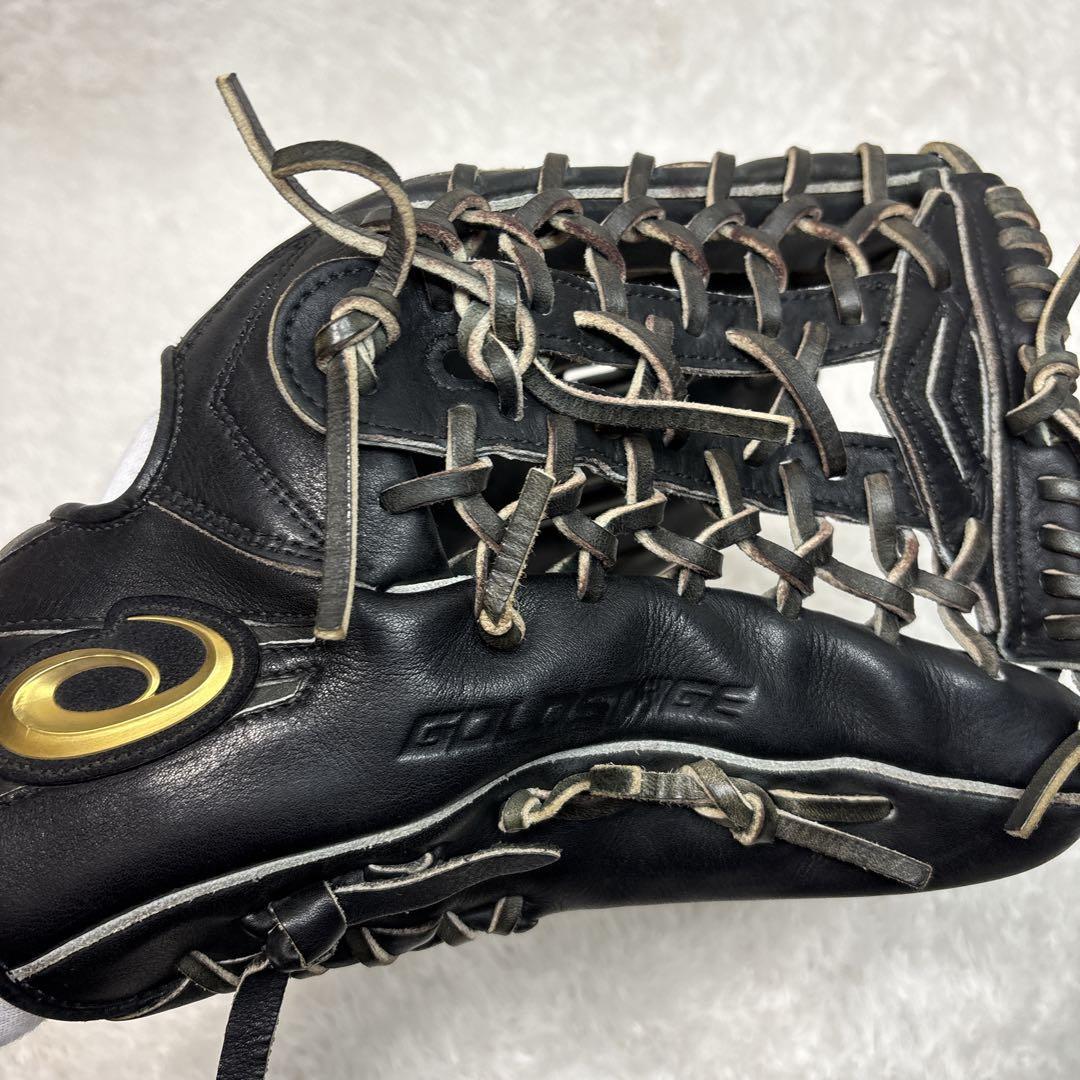アシックス ゴールドステージ 軟式グローブ　一般用　外野手　ブラック