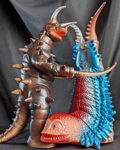 グドン＆ツインテール（ブルマァク復刻）ソフビフィギュア２体セット