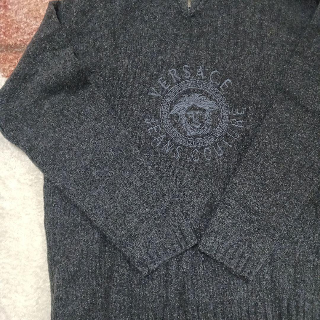 VERSACE JEANS COUTURE ニット 　ダークグレー　セーター