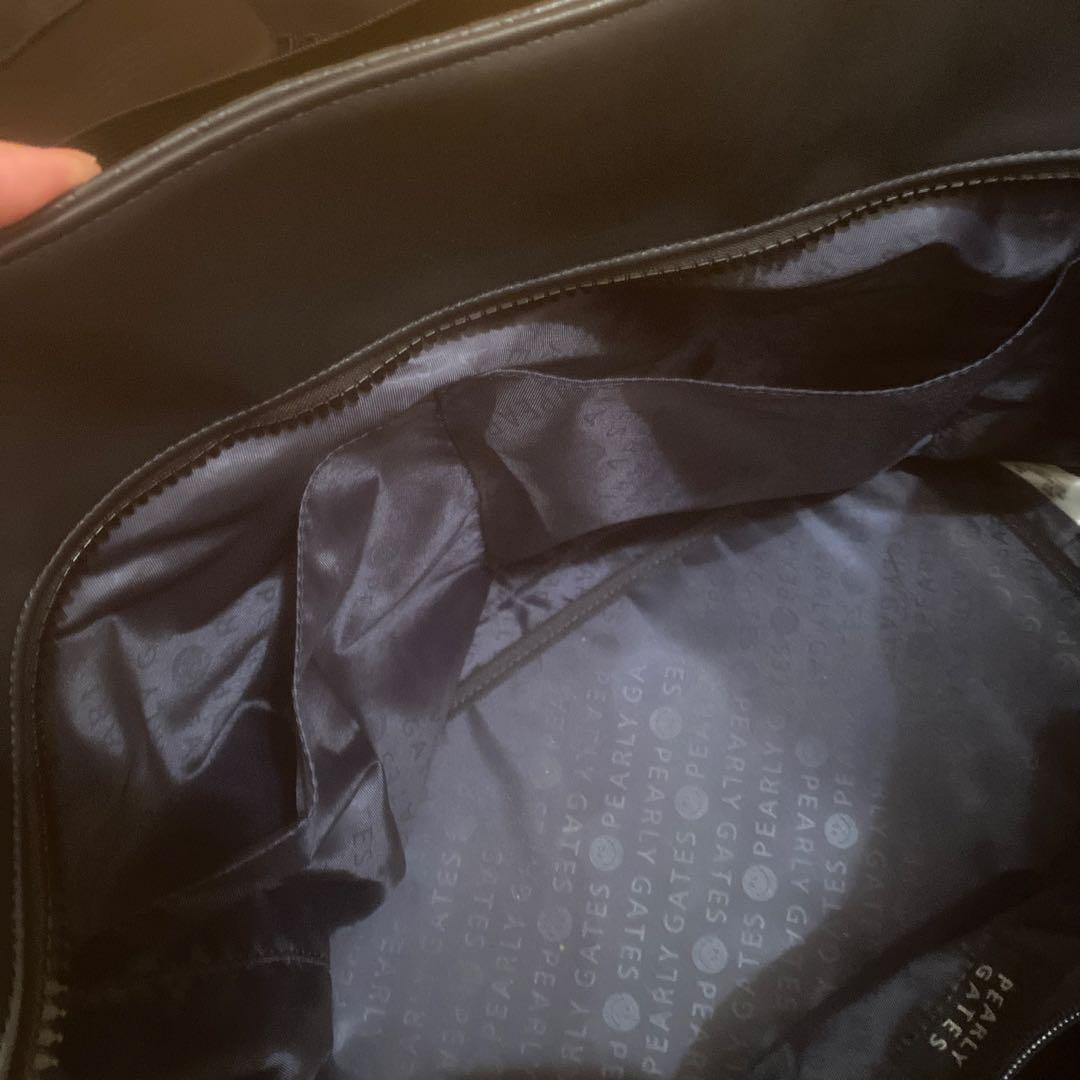 PEARLY GATES ブラックナイロンバッグ