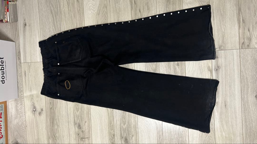 afb フレアパンツBLACK ブーツカット