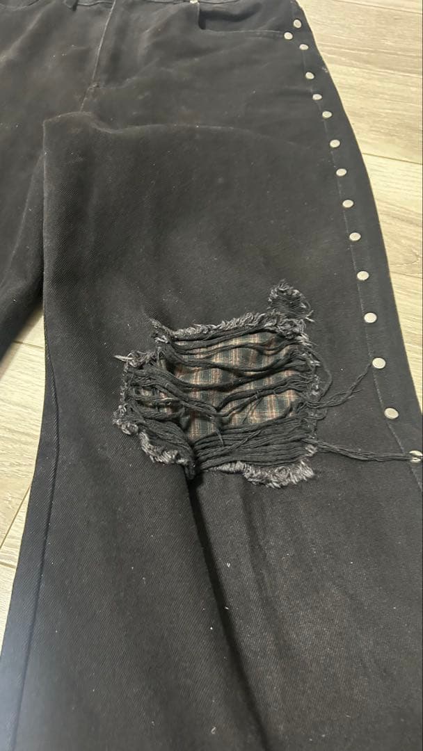 afb フレアパンツBLACK ブーツカット