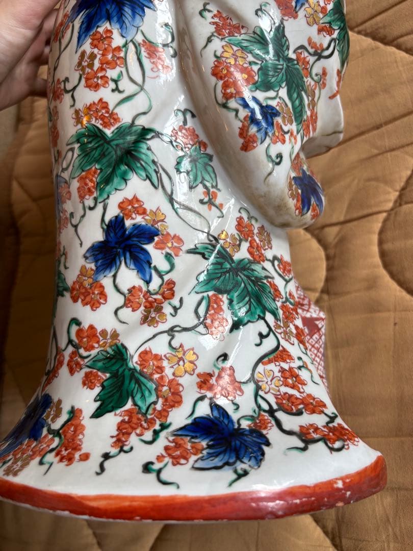 おおきめサイズのお多福　置物