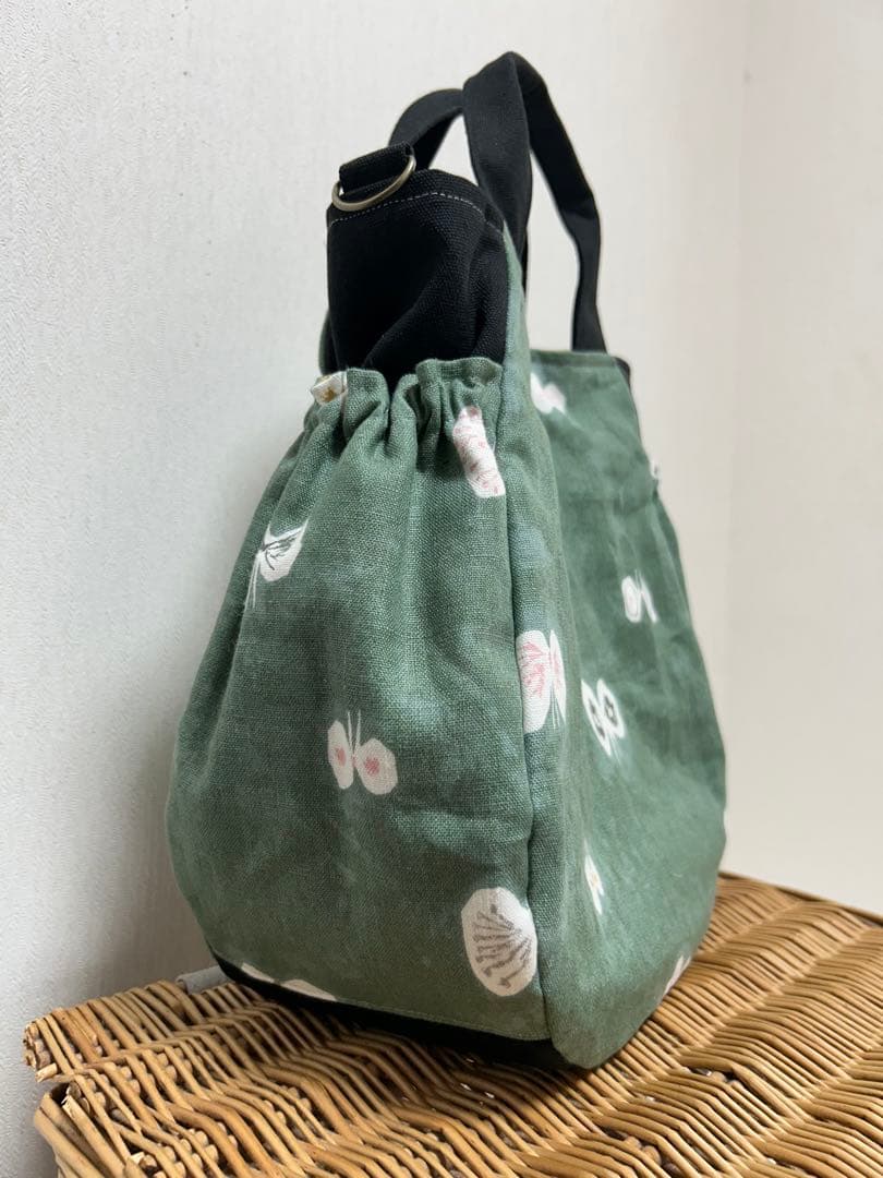 ミナペルホネン＊hanahaneギャザポケバッグ✂️ハンドメイド