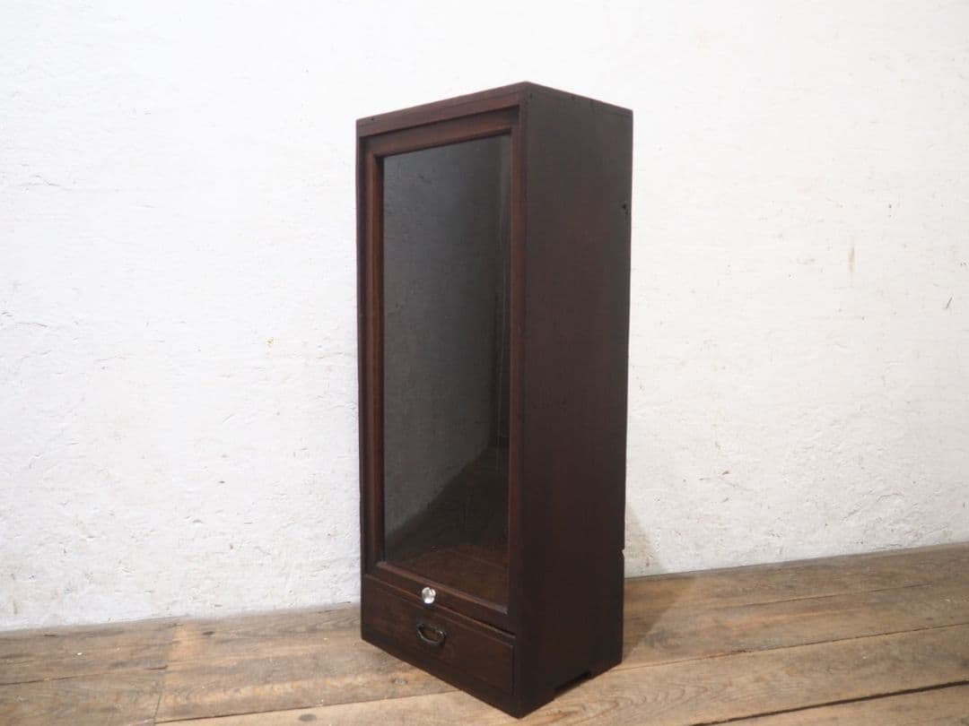 1148 ケンドン式　ガラスケース　飾り棚　ショーケース　レトロ　アンティーク