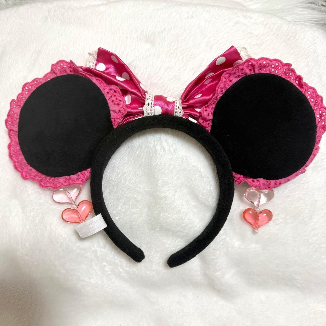 ミニー カチューシャ イヤリング ピンク