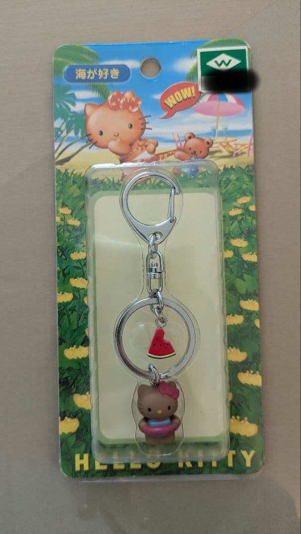 ハローキティ 日焼け　スイカ 平成　海が好きキーホルダー　未開封