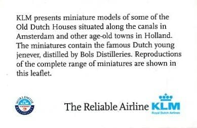 KLMオランダ航空のデルフトブルーのミニチュアハウス No.1