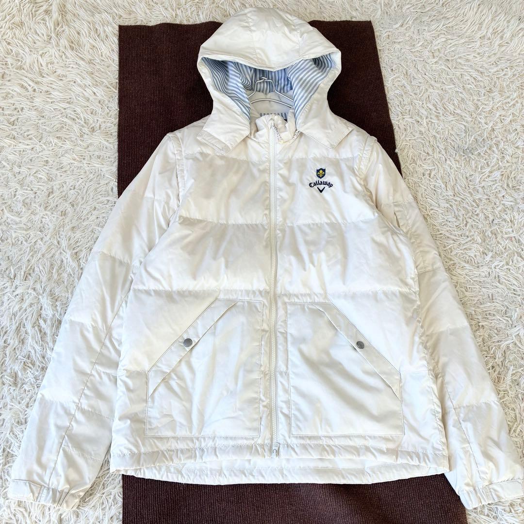 美品 キャロウェイ 4WAYマジックダウンブルゾン ベスト 大きいサイズ 3L