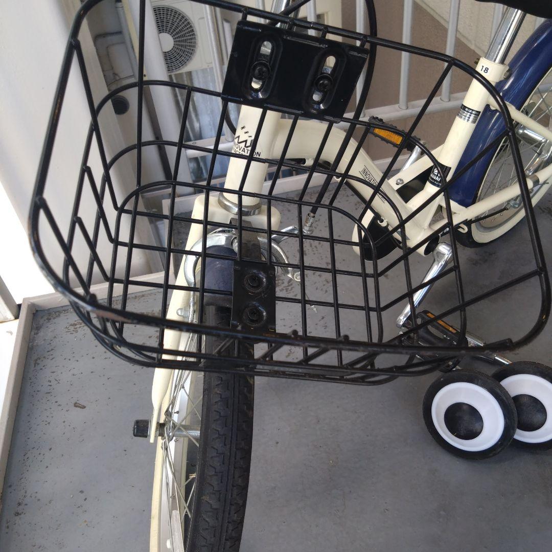 あさひイノベーションファクトリー　18インチ　キッズ幼児用自転車　カゴ＆補助輪付