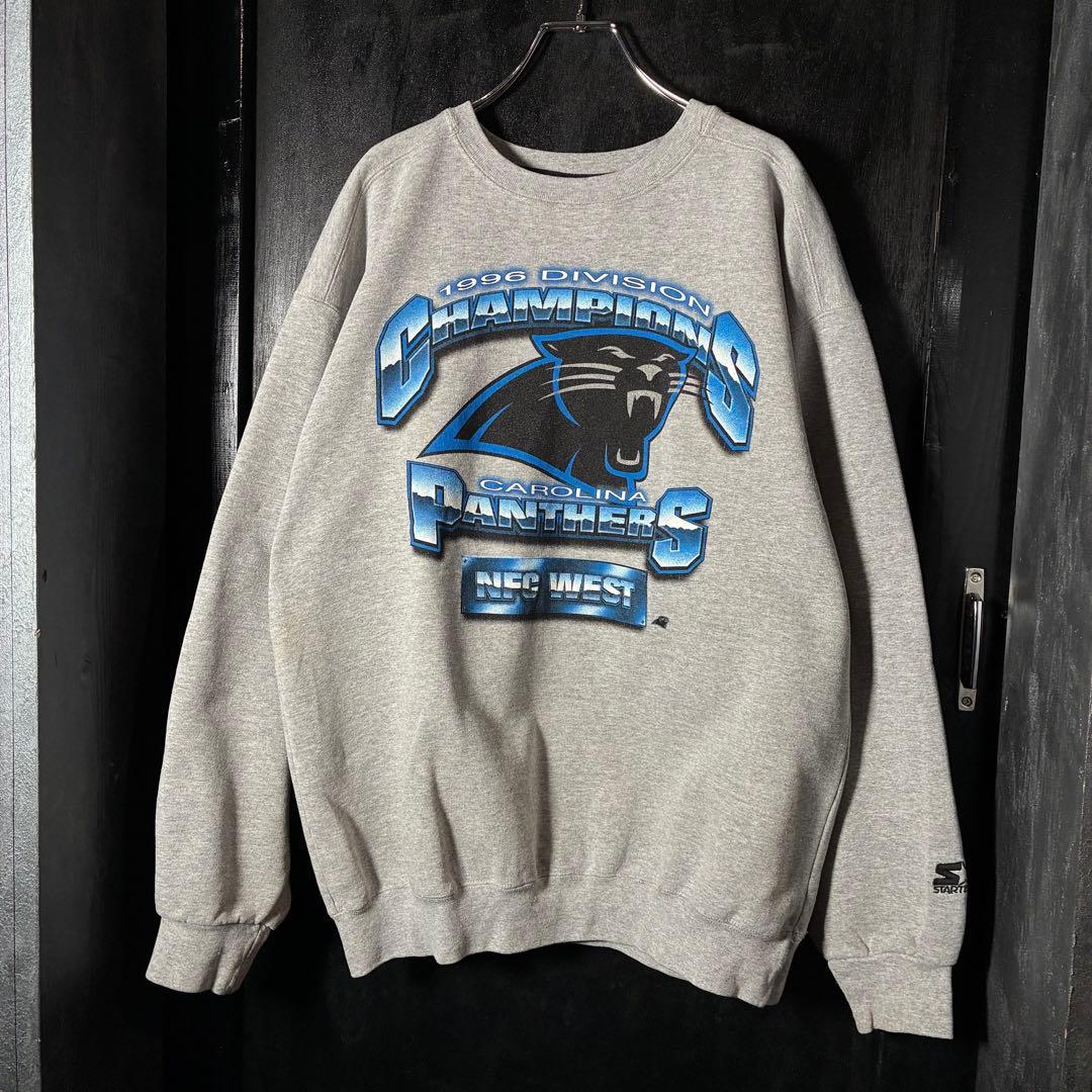 USA製　STARTER NFL PANTHERS スウェット　グレー　ラメ