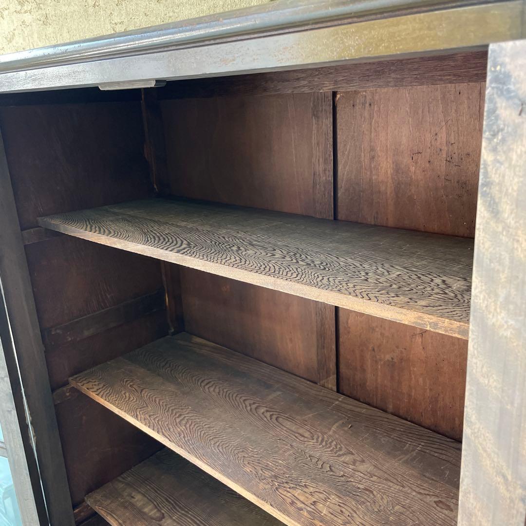 ヴィンテージ 古家具 キャビネット 飾り棚 無垢材 レトロ アンティーク