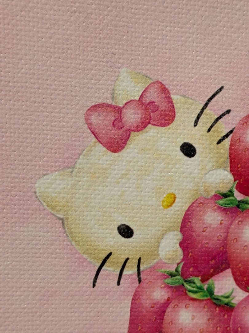 (値下中)ハローキティアート展　いちごタワー　キティちゃん　版画　サンリオ