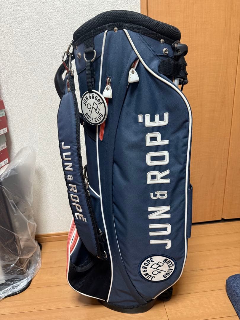 JUN & ROPE ゴルフキャディバッグ ネイビー　ジュンアンドロペ