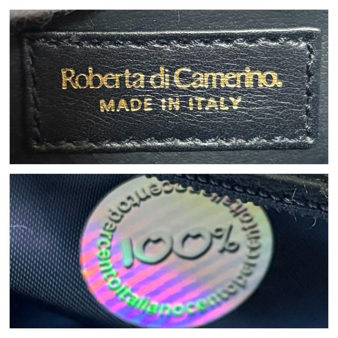 正規品 希少 ロベルタディカメリーノ バゴンギ ハンドバック キャンバス 牛革