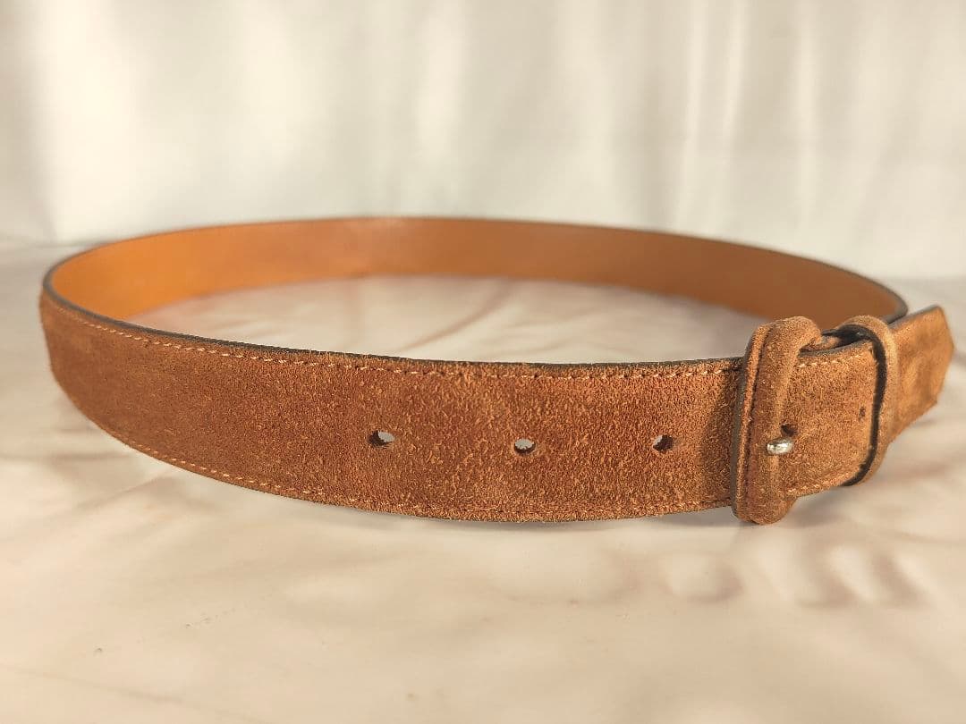 【ヴィンテージ】ポロラルフローレン　高級スエード ドレスベルト　USA製 正規品