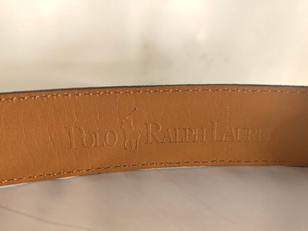 【ヴィンテージ】ポロラルフローレン　高級スエード ドレスベルト　USA製 正規品