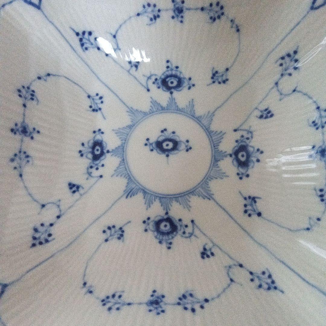 ロイヤルコペンハーゲン 　 ブルーフルーテッド菓子器 共箱付き　未使用