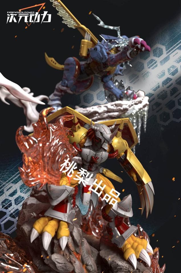 新品未開封 メタルガルルモン＆ウォーグレイモン ガレージキット スタチュー